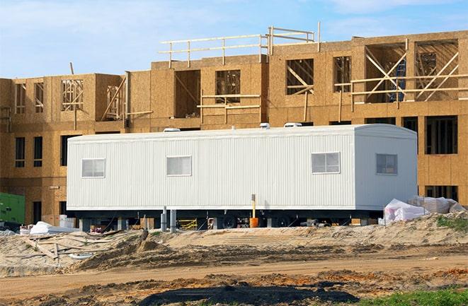 rental office trailers at a construction site in Belle Glade